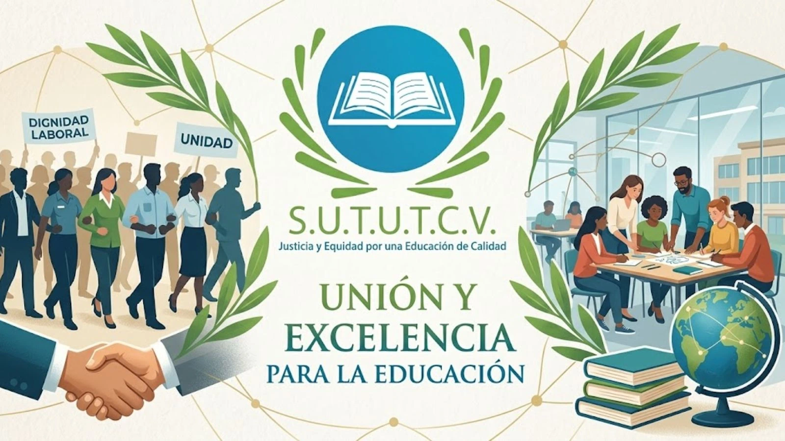 Integrantes de la comunidad universitaria en una reunión institucional