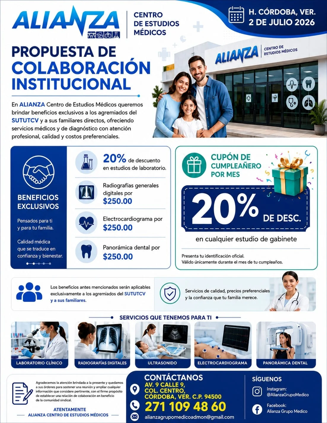 Propuesta de colaboración institucional de Alianza Centro de Estudios Médicos